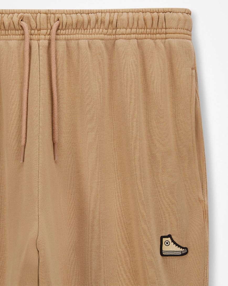 Men's Converse Go-To Chuck Taylor Sneaker Patch Loose Fit Sweatpants Khaki | AU E036CR